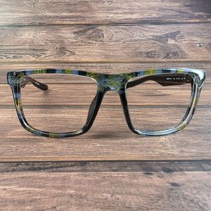 Dragon Meridien LL Eyeglass Frames Mens 57 Black Yellow Gray Clear Designer 9100